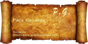 Pacz Galatea névjegykártya